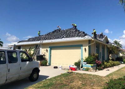 Damaged roof in Marco Island