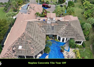 Naples FL Roof Concrete Tile Tear Off